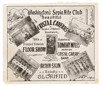 (ENTERTAINMENT.) Papers of Alonzo Collins, proprietor of Washington's Club Caverns.